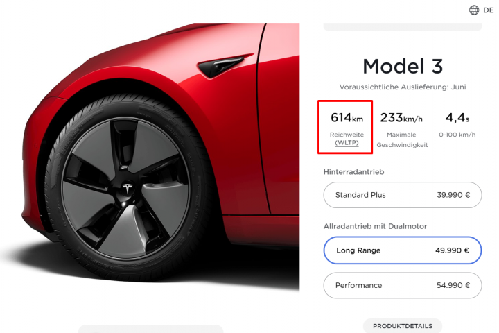 Wltp on sale model 3