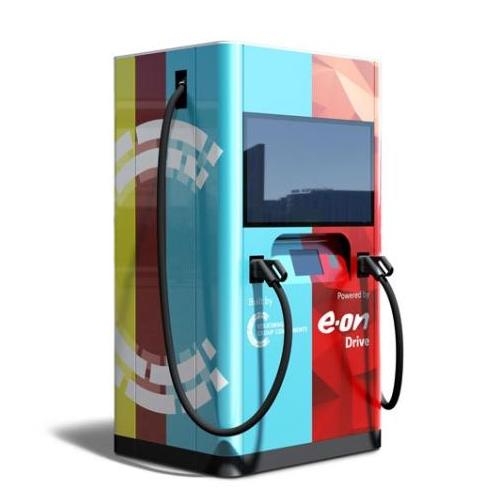 福斯推出與販賣機一樣大的電動車快速充電樁，內建電池、即插即用-2