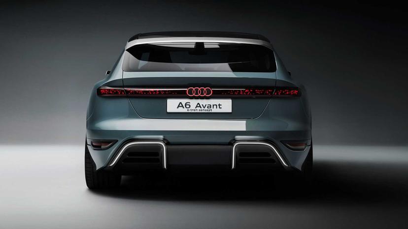 頭燈可變投影機放影片！Audi-A6-Avant-e-Tron-純電旅行車概念車正式亮相-4