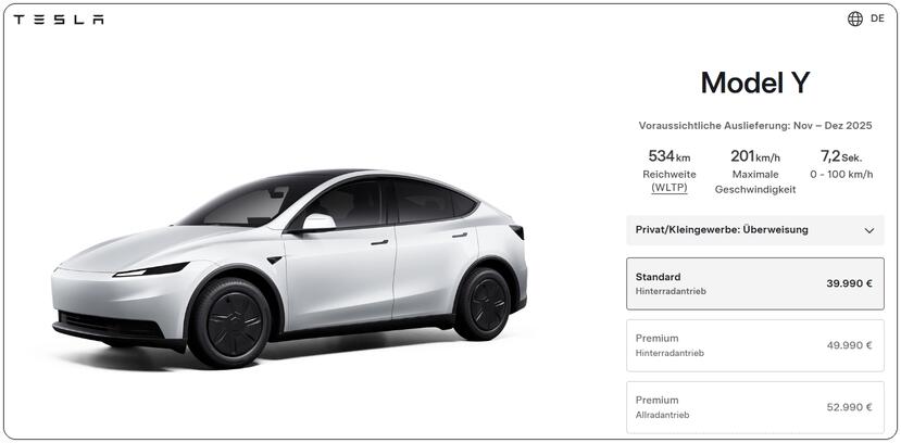 Model Y Standard Rwd 取代原本的 RWD 車型!特斯拉 Model Y Standard 歐洲上架,140 萬元起、有完整 Autopilot::DDCAR 電動車